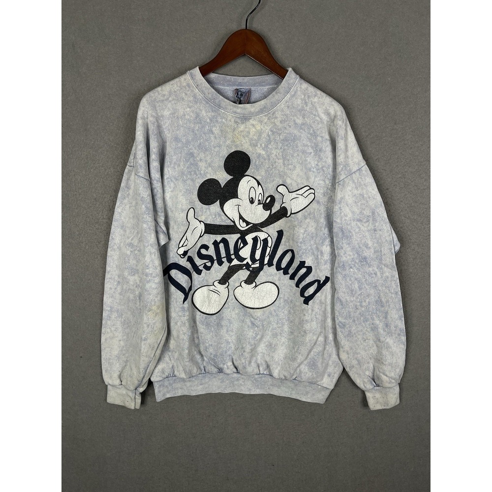 Vintage Disney‎ Sweater Adult Large Blue Mickey Crewneck Sweatshirt Pullover